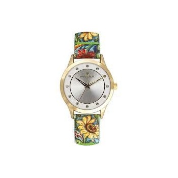 OROLOGIO  IL GIRASOLE   IN METALLO E CINT. IN PELLE MOD. MA107 [2b3cfbe7]